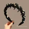 Faixa de Cabelo com Pente Envolto em Tecido Melard para Mulheres 2026 Novo Modelo Faixa de Cabeça para Uso Diário Presilha de Cabelo com Coroa Alta Acessório de Cabelo
