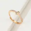 Anillo Abierto de Letra 3D Estilo Europeo y Americano Transfronterizo Rongxing para Mujer Banda Delgada de Círculo Completo Incrustado con Piedras Anillo Decorativo de Personalidad Ajustable