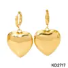 Pendientes de Acero Inoxidable con Colgante Redondo de Perla Corazón de Amor Simple Venta al por Mayor Comercio Exterior Transfronterizo Pendientes de Galvanoplastia al Vacío Más Vendidos para Mujeres