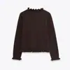Exportación Transfronteriza Ropa de Mujer Otoño 2025 Estilo Europeo y Americano Cuello Redondo Manga Larga Encaje Tejido Cardigan Chaqueta para Mujer G82724