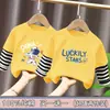Ropa para niños para niños, camiseta de manga larga de retazos, imitación de dos piezas, camiseta base de algodón puro para niños mayores, nuevo estilo de top para primavera y otoño 2026