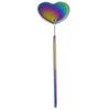 Espejo grande de acero inoxidable para injerto de pestañas, espejo grande con forma de corazón para inspección de pestañas, asistente para pestañas, herramienta de belleza.