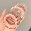 Elástico de Cabelo Fio de Telefone Sem Costura, Corda de Cabelo de Alta Qualidade Que Não Danifica o Cabelo, Elástico de Borracha para Mulheres, Elástico de Cabelo de Alta Elasticidade para Rabo de Cavalo, Acessório de Cabelo