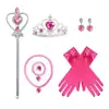Em Estoque Coroa Infantil Elza Acessório de Cabeça de Princesa Varinha Mágica de Princesa Varinha de Fada Luvas Colar Vestido Infantil de Fantasia