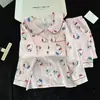 Pijama Fofo com Gola de Boneca para Mulheres, Manga Longa Primavera/Outono, Cardigã Doce de Algodão Nuvem, Conjunto Solto Estilo Princesa para Casa