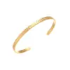 Pulsera de Escamas de Pescado Creativa de Moda, Diseño Abierto Ajustable, Pulsera Plisada en Relieve Simple Versátil, Accesorio de Pulsera Estrecha Prensado en Aceite