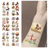 10 Hojas/Paquete Pegatinas de Tatuaje con Diseño de Caballos Pegatinas de Tatuaje de Maquillaje para Brazos y Cara Juguetes para Niños Divertidas Pegatinas Faciales Disponibles para Venta al por Mayor