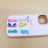 Dibujo Animado Color Sólido Letra Marca Accesorios de Resina DIY Accesorios de Gel Crema Horquilla Cuerda para el Cabello Goteo de Gel Bolsa de Material para Carcasa de Teléfono Móvil