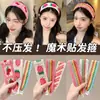 Parche de Flequillo Tejido, Parche Mágico para el Cabello, Pinza para el Cabello Floral Francesa, Parche Dulce para el Cabello, Diadema para Lavarse la Cara, Diadema