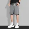 Pantalones Cortos de Seda de Hielo para Hombre Ropa Transpirable de Cinco Puntos Baratos Pantalones Cortos de Trabajo Resistentes a la Suciedad Resistentes al Desgaste Verano Finos Sueltos Pantalones Casuales