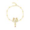 Año zodiacal del Dragón Año de Nuevo Nacimiento aretes pulsera collar lindo dragón accesorios NAFU juego de tres piezas aretes galvanoplastia