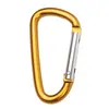No. Hebilla de alpinismo de aleación de aluminio para exteriores con forma de D, 5 unidades, gancho para equipaje, accesorios de viaje externos, fabricantes al por mayor