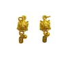 Pingente de Sino Banhado a Ouro de Alta Retenção de Cor, Pingente Despertar do Leão da Riqueza, Contas Espaçadoras de Pérola Borboleta, Pulseira DIY, Acessório de Corrente de Celular
