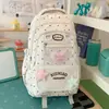 Mochila escolar para niñas de secundaria y preparatoria, mochila de retazos dulce y linda, gran capacidad, color blocking estampado, mochila de doble hombro a la moda