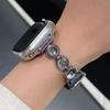 Correa de mezclilla con costuras de botón metálico y cuero para applewatch Apple Watch iwatch9 Generación 87654