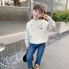 Suéter para Niñas Primavera y Otoño Nuevo Ropa Infantil Estilo Coreano Estilo Occidental Combinable Suéter Tejido Ropa de Otoño Camiseta Base para Bebé Niña Top