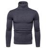 Amazon Comércio Exterior Novo Masculino Cor Sólida Slim-fit Gola Alta Suéter Suéter Tamanho Grande Moda Casual Camisa Base de Gola Alta