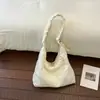 Bolso de Hombro Artístico Bordado Floral Hueco Off-White, Bolso de Axila Suave y Elegante para Damas, Perfecto para ir de Compras y Citas