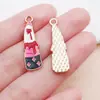 Liga de Zinco Vermelho Rosa Pingente de Halloween Fantasma Caveira Batom Charme Brincos Chaveiro DIY Acessórios de Joias