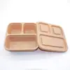 Caja de Almuerzo de Silicona para Alimentos, Frutas y Verduras, Cuadrada con Compartimentos, para Picnic, Microondas