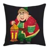 Feliz Festival de Oriente Medio Dibujo Animado Retrato Almohada Linterna Castillo Fondo Impreso Cojín Hogar Muebles Suaves Funda de Almohada para Sofá