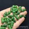 Jade Verde Seco Imitación Agujero Pasante Calabaza Tridimensional 12x10 Accesorio DIY Pulsera Accesorio para Joyería Cuenta Espaciadora Accesorio Estilo Vintage