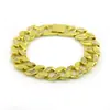 Pulseira masculina de ouro com diamantes de personalidade europeia e americana tendência hip-hop pulseira hip-hop fabricantes de pulseiras fornecem atacado
