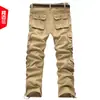 Macacão Novo de Primavera e Outono Masculino Solto Plus Size Reta Casual Calças de Trabalho com Vários Bolsos Marca da Moda Calças de Proteção para Homens