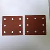 Fornecido Diretamente pelo Fabricante, 115*110mm 8 Furos Quadrado Óxido de Alumínio Aveludado Lixa Vermelha, Lixa Aveludada Mais Vendida Transfronteiriça