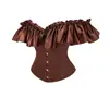 Corsé moldeador de estilo europeo y americano, vestido bustier ajustado para usar sobre la ropa, faja para la cintura con ballenas, corsé de estilo de corte para moldear el cuerpo