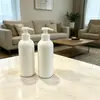 Botella redonda de hombro de 120 ml y 24 dientes, directa de fábrica, HDPE, color blanco, para gel de ducha, champú, embalaje de viaje, embalaje químico diario