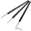 3 caneta de puxar linha preta caneta de pintura preta caneta de unha preta caneta de linha Goubi três conjuntos de pincel de unha