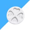 Dia dos Namorados 4 até mesmo amor doce bolo silicone molde DIY chocolate líquido silicone cozimento molde decorativo