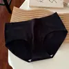 Roupa Íntima Feminina Sem Costura Personalizada, Novo Estilo Cintura Média com Forro de Algodão Antibacteriano, Calcinhas Lisas para Mulheres