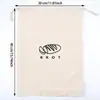 Baguete Francesa Bolsa de Pão de Algodão Bolsa de Algodão com Cordão Bolsa de Pão de Algodão Reutilizável com Cordão