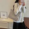 Bolso tote de moda estilo coreano para mujer, nuevo bolso cruzado casual de lona de moda para el verano 2026, bolso de hombro texturizado