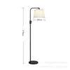 Lámpara de pie regulable, estilo minimalista nórdico, adecuada para sala de estar, dormitorio, estudio, acogedor estilo campestre americano, lámpara de pie estilo pesca, bestseller de Amazon