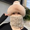 Máscara de inverno com forro de lã espessada, quente e à prova de frio, cachecol para passeios ao ar livre, à prova de vento, à prova de poeira, manga de pescoço, proteção facial anticongelante, viagem