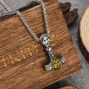 Martelo de Liga Viking Retrô Corrente de Osso de Dragão Colar Joias Populares Novas Temu Shein Aliexpress