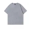 Camiseta de algodón de trabajo para hombre y mujer, cuello redondo, holgada, casual, básica, blanca, color liso, combinable, para pareja, verano, moderna, manga corta