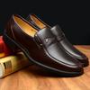 Zapatos de hombre huecos primavera y otoño nuevos negocios formales vestido de pie punta redonda zapatos de cuero zapatos de padre de mediana edad una generación de cabello
