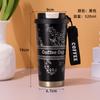 Termo de Acero Inoxidable 316 con Diseño de Muguete para Hombres y Mujeres, Taza de Café de Doble Uso, Taza Portátil con Popote de Gran Capacidad, Alto Valor Estético