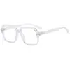 Gafas de miopía estilo coreano para mujer, montura grande de moda, montura de gafas de celebridad de Internet, gafas transparentes, uñas color beige de moda, gafas con filtro de luz azul 3663