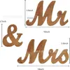 Amazon MR & MRS adornos de letras de madera en inglés decoración del hogar tridimensional accesorios de boda europeos pancarta decoraciones de mesa