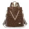 Nova mochila feminina transfronteiriça estilo vintage, bolsa de ombro moderna de grande capacidade, fashion e multifuncional para viagens e deslocamento
