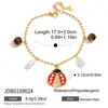 Collar de Insectos Europeo y Americano Jieding Anillo de Acero de Titanio Pendientes que no se decoloran Pendientes de Nicho de Alta Gama Joyería de Pulsera de Otoño e Invierno