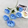 Novo produto internacional: Arranjo de flores de papoula com 6 cabeças para casamentos, decoração com flores artificiais, ornamento de planta em vaso, decoração de casa, adereço para fotografia