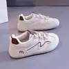 Zapatillas Casuales Ligeras Cómodas Nuevas Otoño 2026 Con Cordones Caña Baja Planas Zapatos de Skateboard Zapatos Blancos K3922
