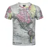 Estilo Nuevo de Verano 3D Europeo y Americano Manga Corta Ropa Formal para Hombre Falso Dos Piezas Estampado Digital Original Creativo Regalo Camiseta