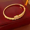Pulseira com Fivela Trapezoidal Encaixável Banhada a Ouro Real, Estilo Fashion, Simples, Minimalista, Design Único, Joia Versátil